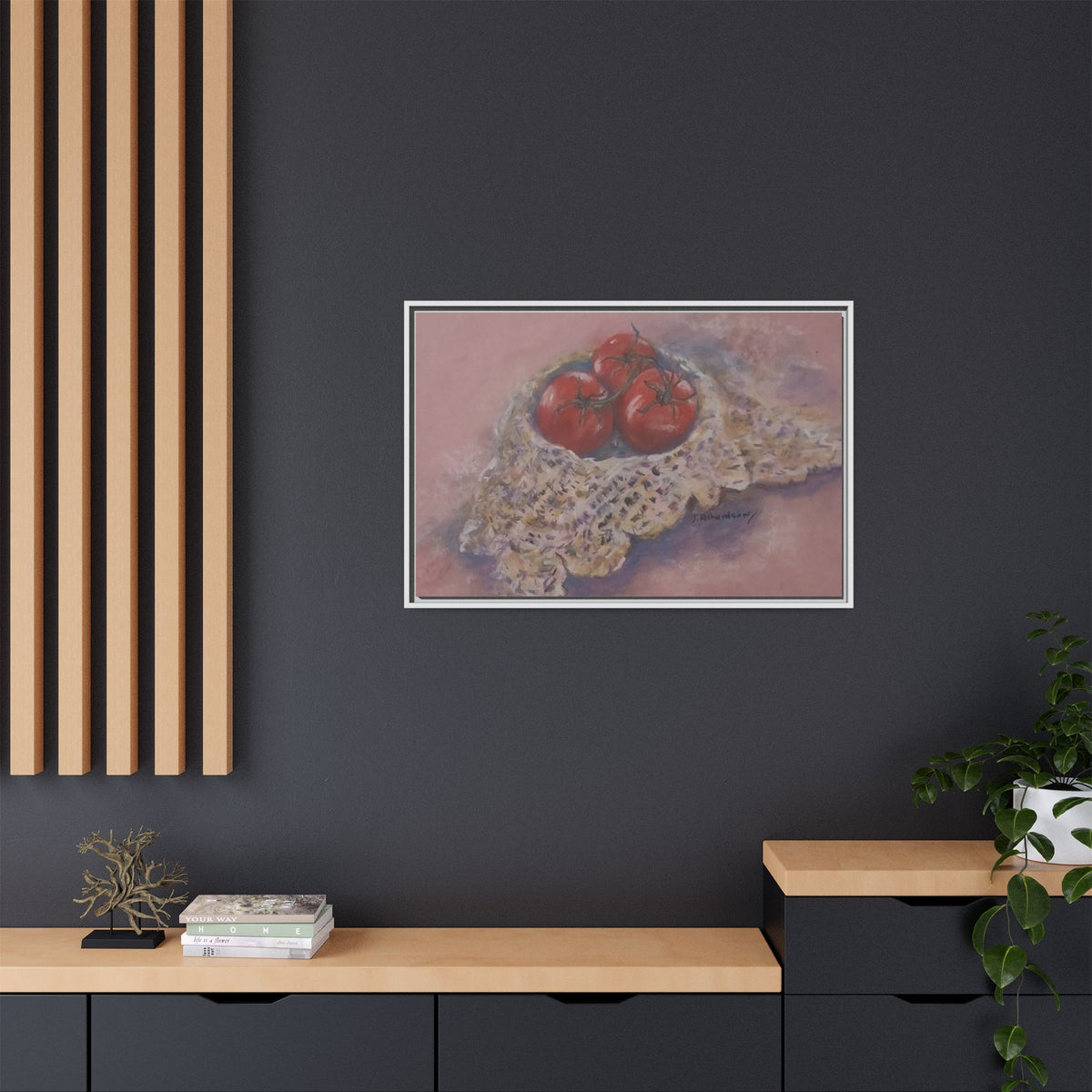 Tomato Still Life Matte Canvas Framed | Kitchen Wall Art
