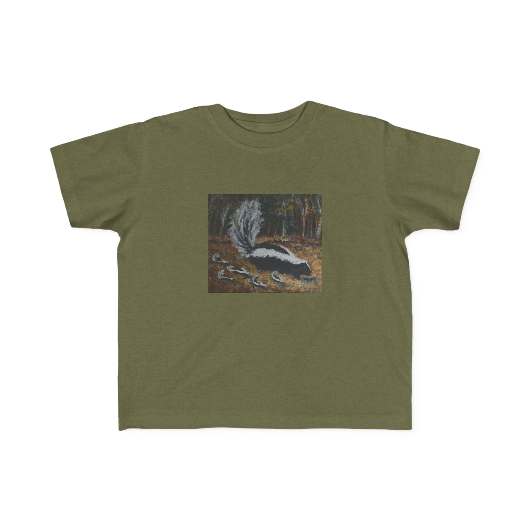 Toddler Skunk Art T‑Shirt — Cute Woodland Animal Tee for Kids