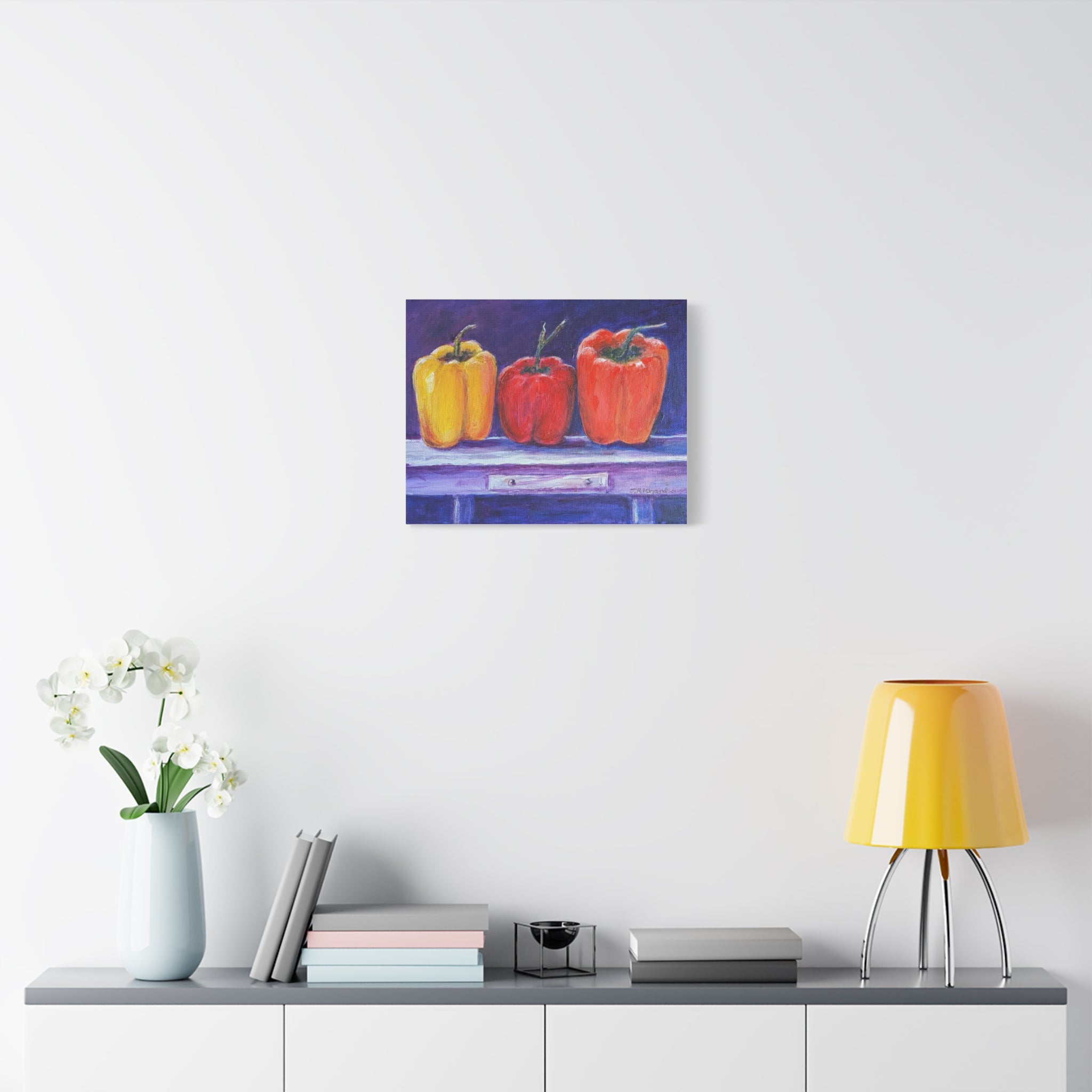 "3 Peppers" by JR, printed on canvas, Stretched, 1.25"