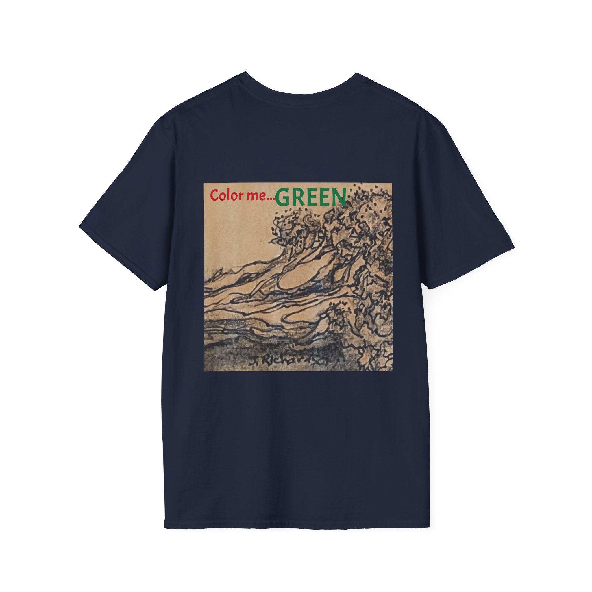 Broccoli drawing on back T-Shirt | Minimal Small Chest Logo
