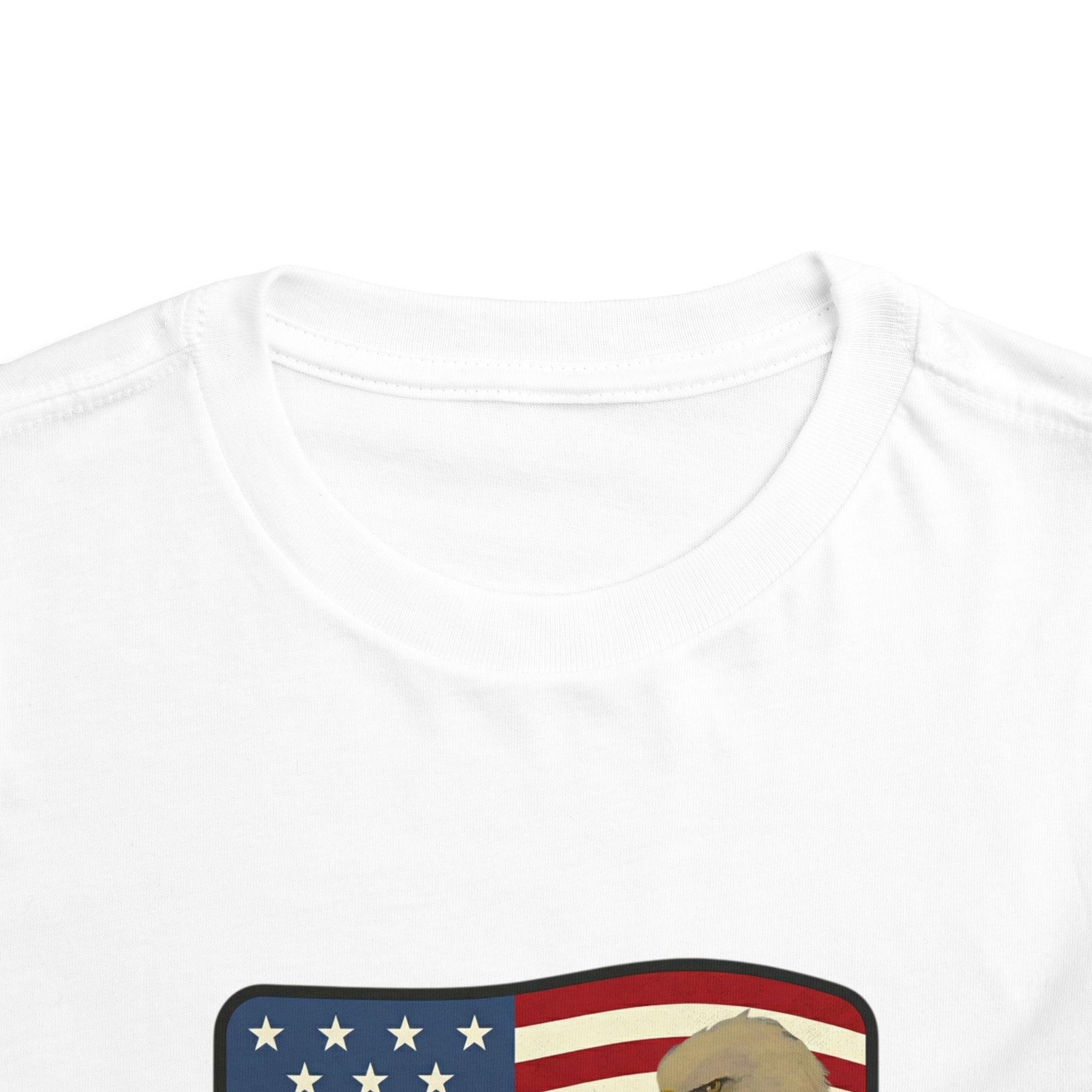 July 4th Toddler Tee —2T - 5T Patriotic Bald Eagle "USA 2026" Graphic