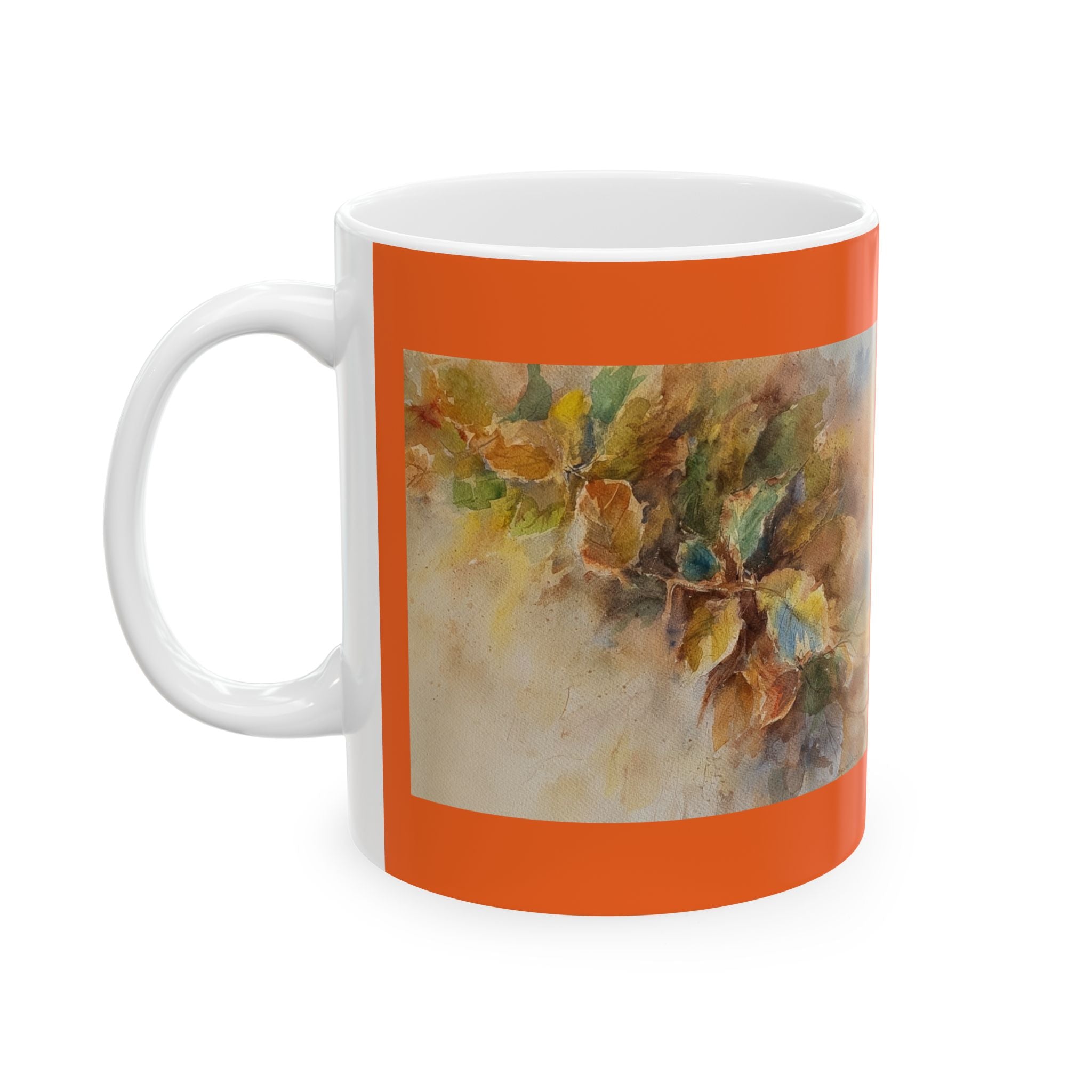 Autumn Leaves Watercolor Mug | Ceramic Mug