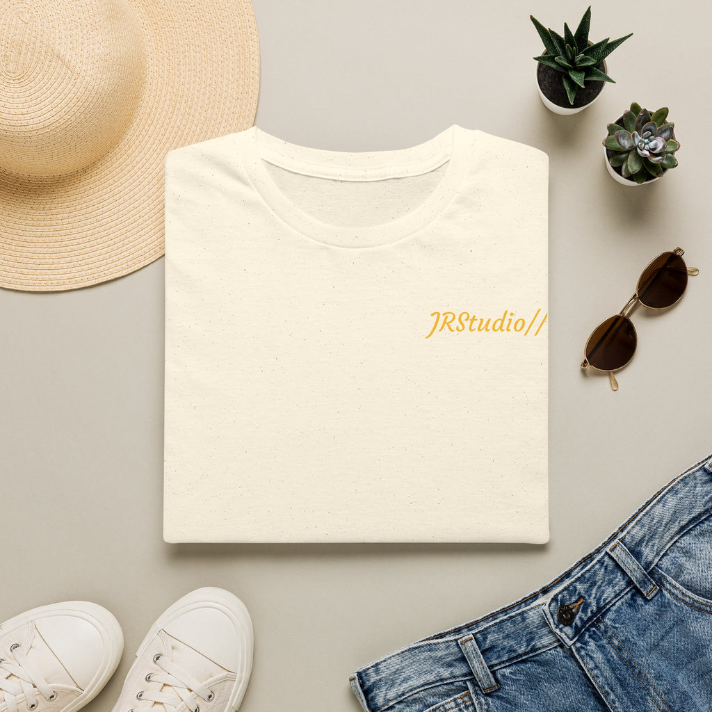 Corn Cob Back Painting T-Shirt | Minimal Small Script Chest Print