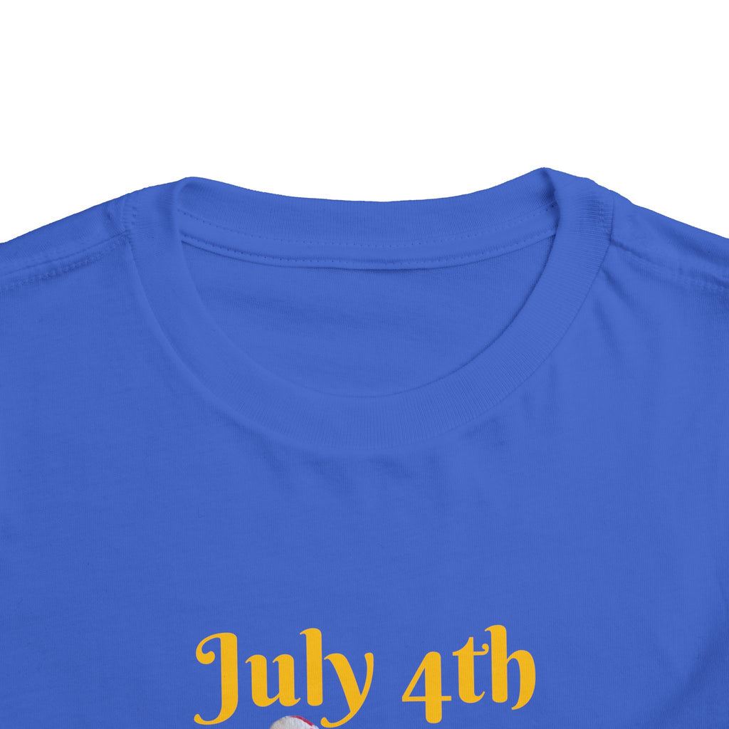 Beanie Bear July 4th Toddler Tee —2T - 5T Patriotic Bald Eagle "USA 2026" Graphic