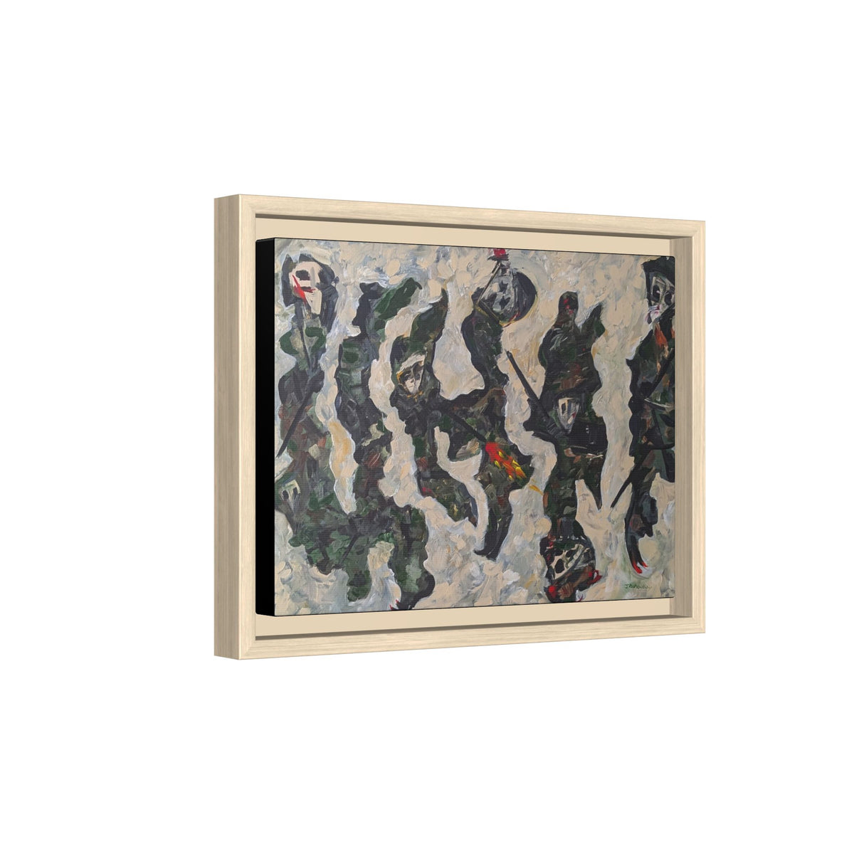 Copy of Framed  Autumn Leaves Matte Canvas Watercolor