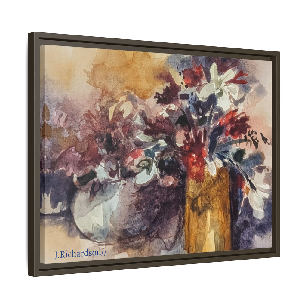 Floral still life Framed Matte Canvas Wall Art