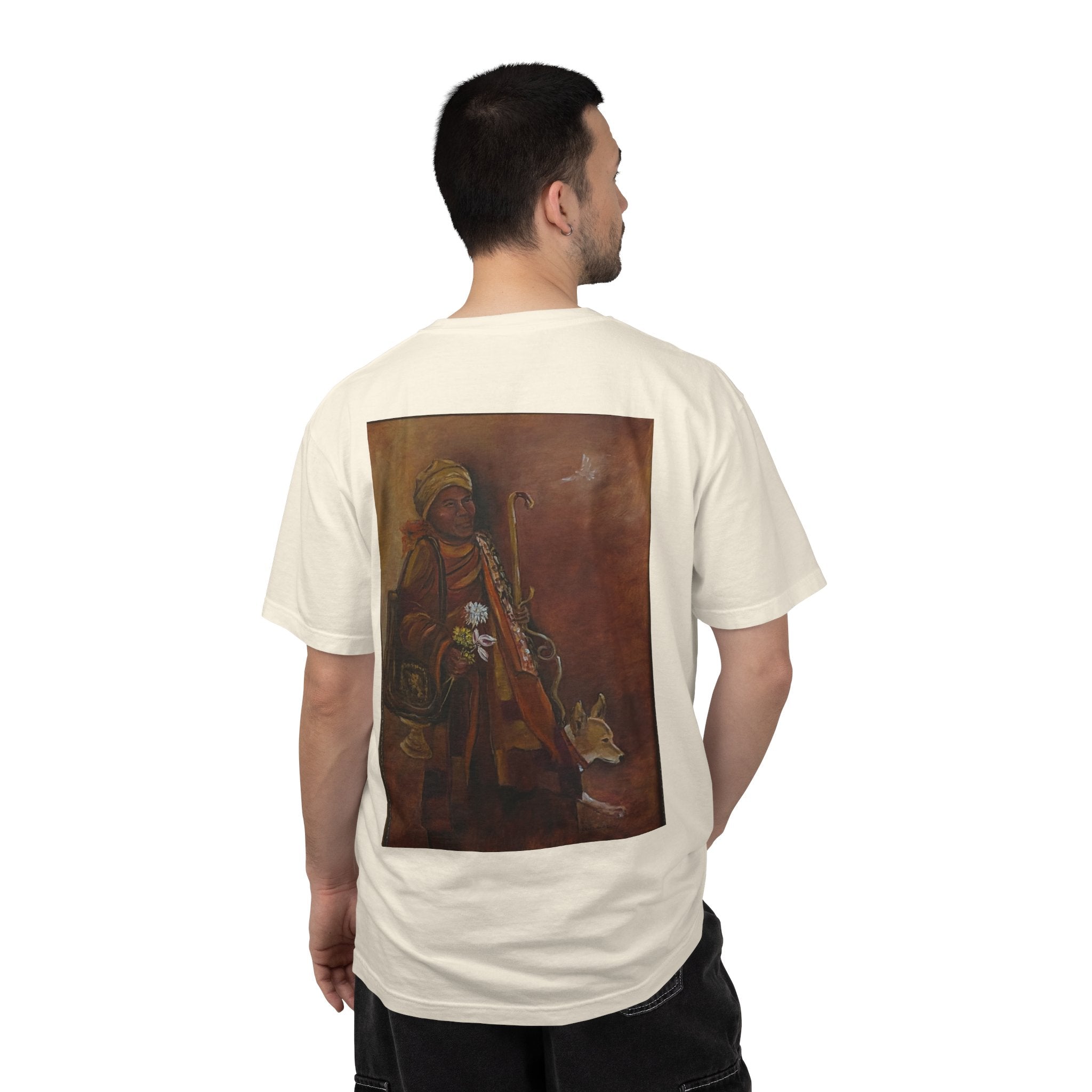 "Walk for Peace," on frt. design on back, Unisex Garment-Dyed T-shirt