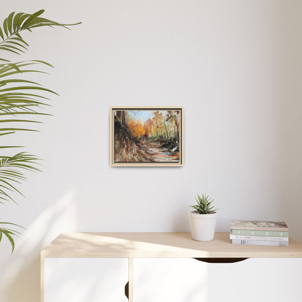 "Into the woods" by JR Framed Matte Canvas,   Multi-color frames)