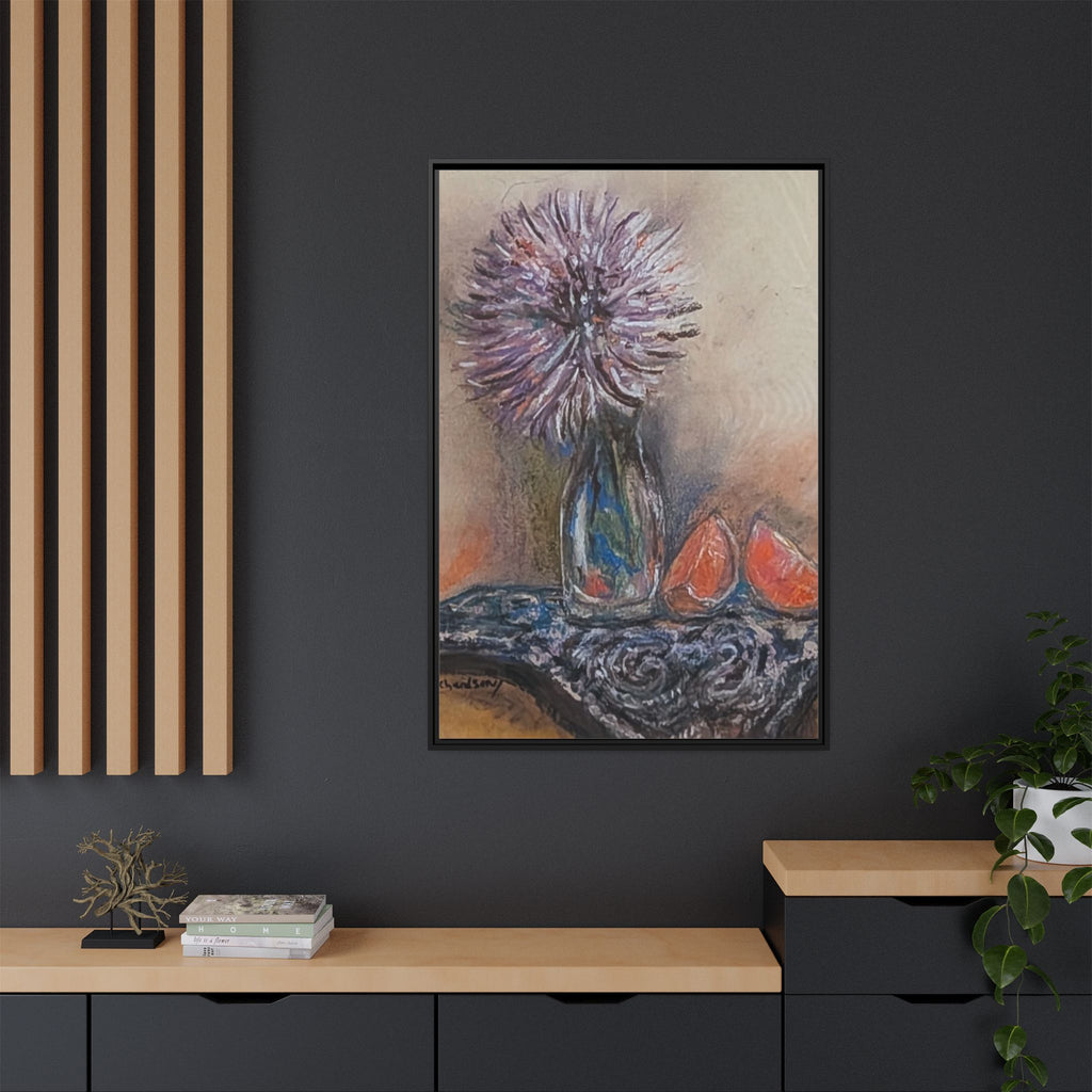 Framed Canvas Art — Purple Bloom Still Life
