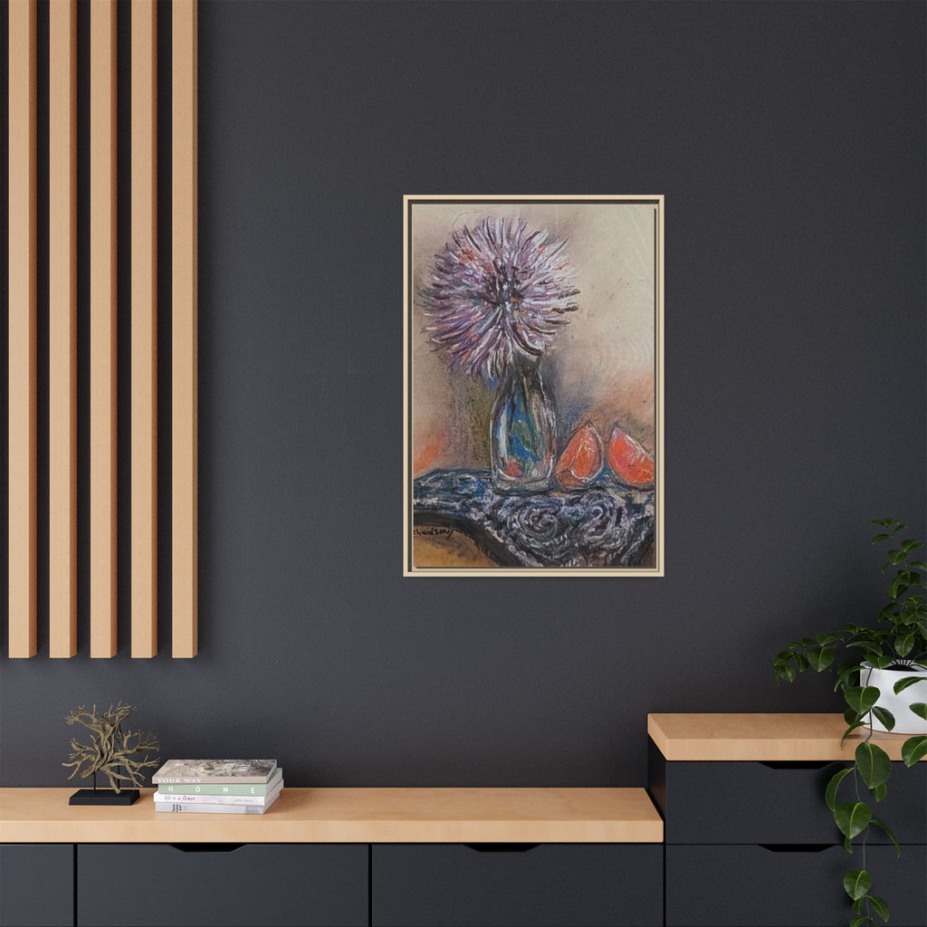Framed Canvas Art — Purple Bloom Still Life