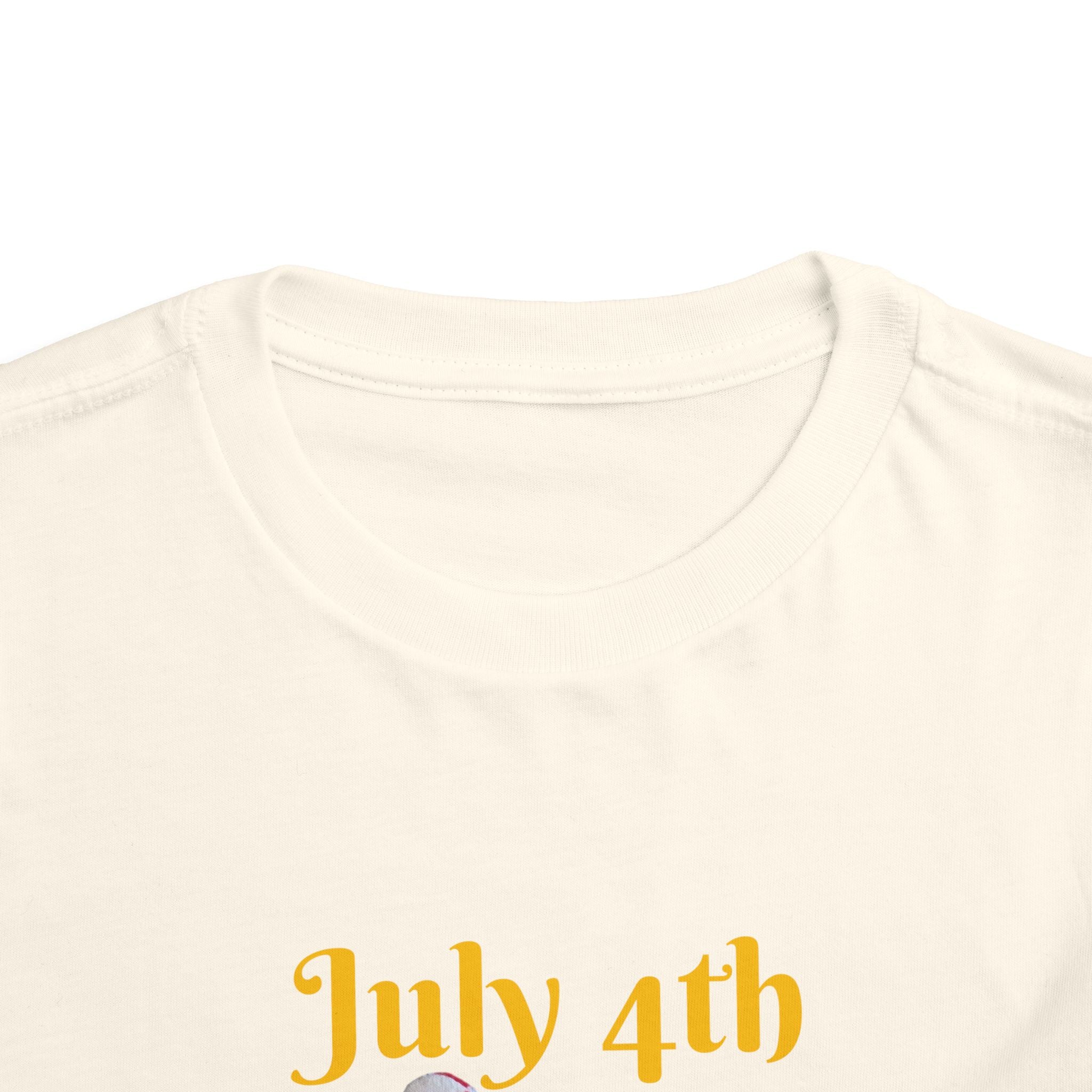 Beanie Bear July 4th Toddler Tee —2T - 5T Patriotic Bald Eagle "USA 2026" Graphic