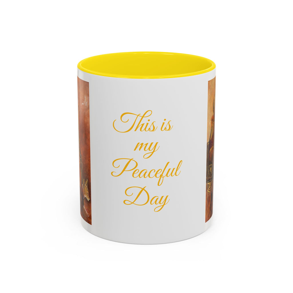 Peaceful Monk Accent Coffee Mug — Inspiration Art (11/15oz)