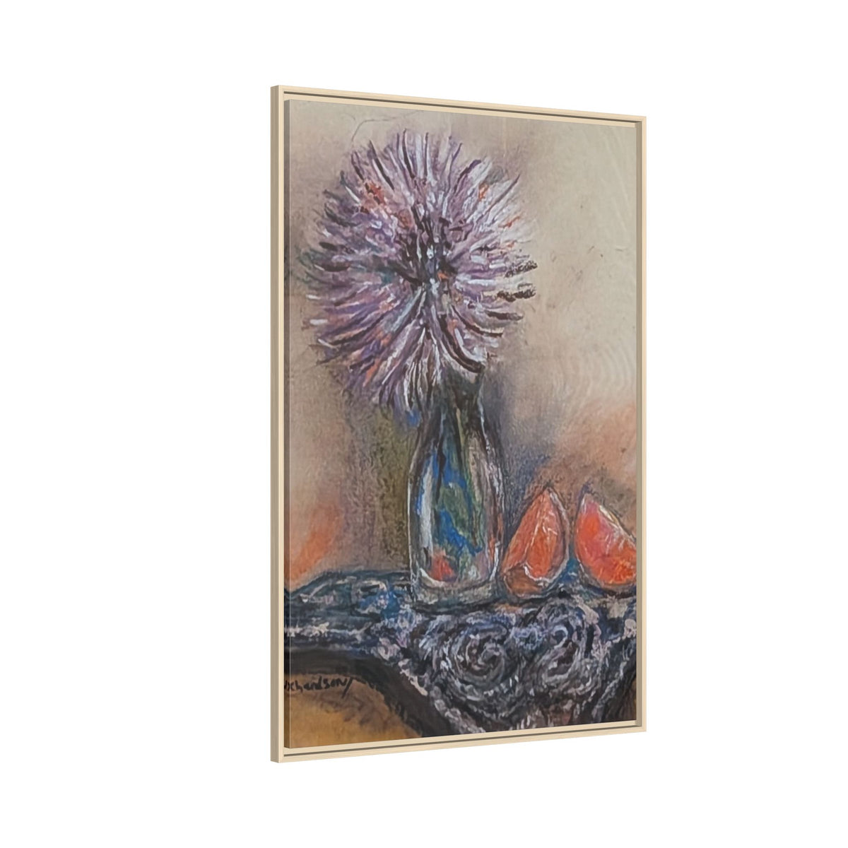Framed Canvas Art — Purple Bloom Still Life