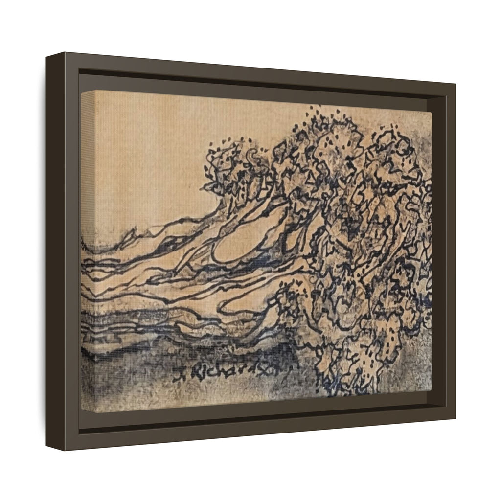 Matte Canvas Wall Art — "Broccoli" Pencil Sketch (Framed)