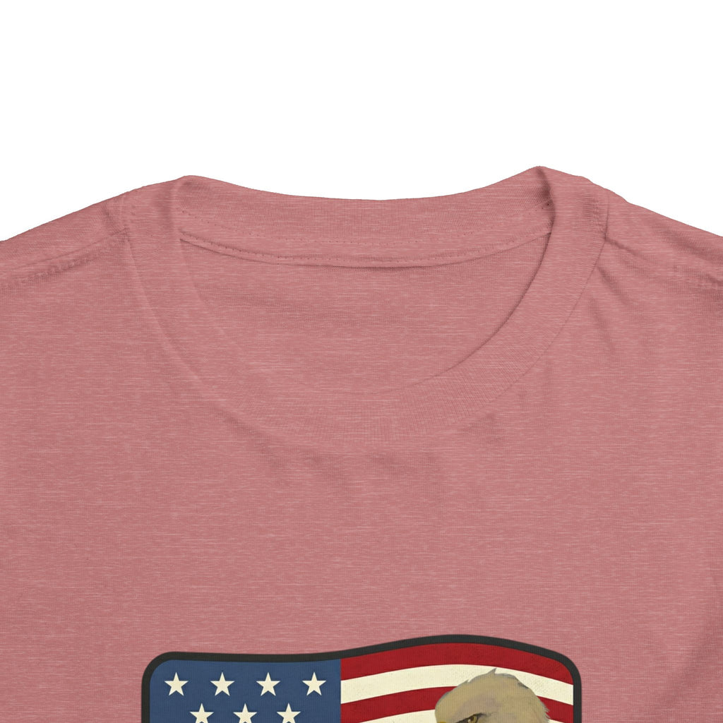 July 4th Toddler Tee —2T - 5T Patriotic Bald Eagle "USA 2026" Graphic