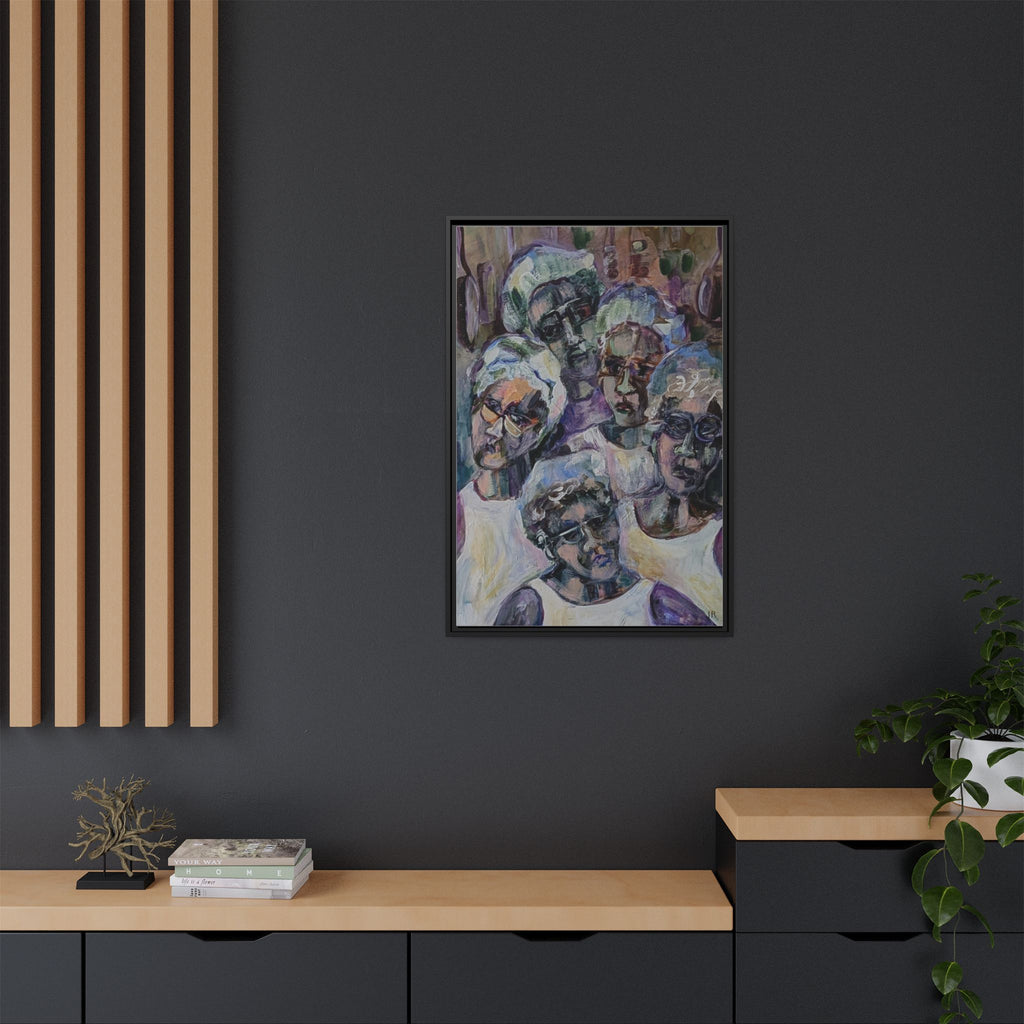 Copy of Framed Matte Canvas Print — Tropical Market Woman Watercolor Art