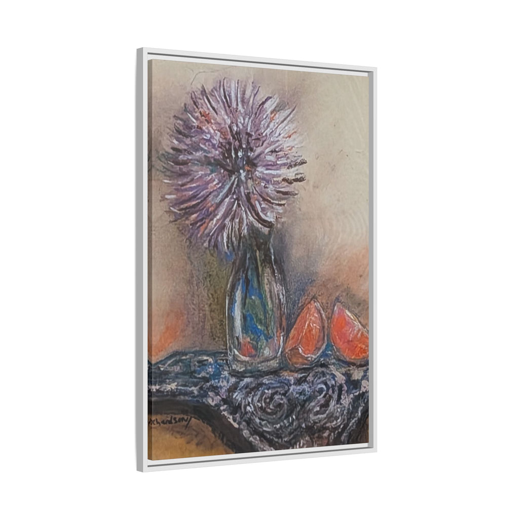 Framed Canvas Art — Purple Bloom Still Life