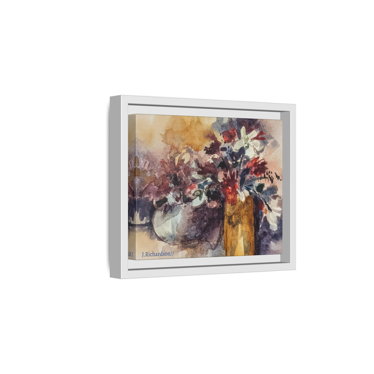 Floral still life Framed Matte Canvas Wall Art