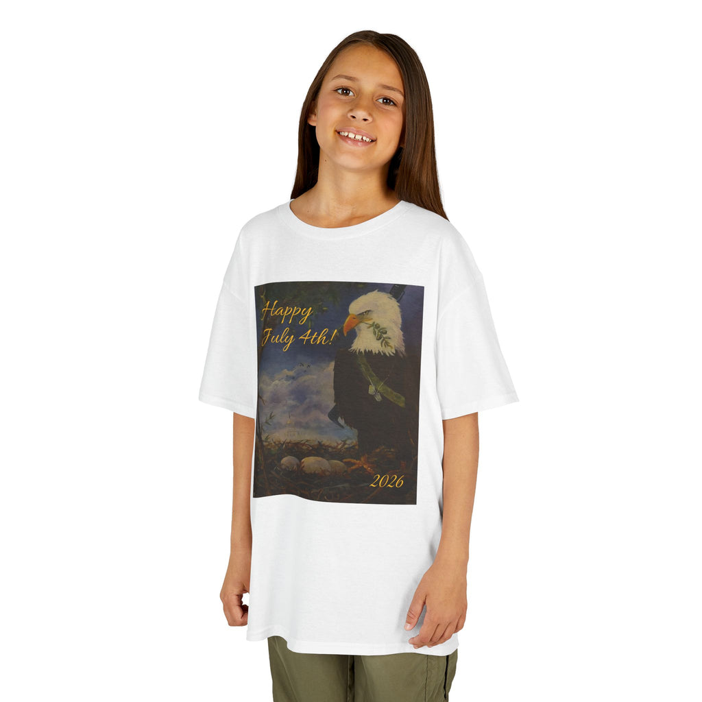 Eagle July 4th Kids T-shirt Heavy Cotton™XS/S/M/L/XL Tee