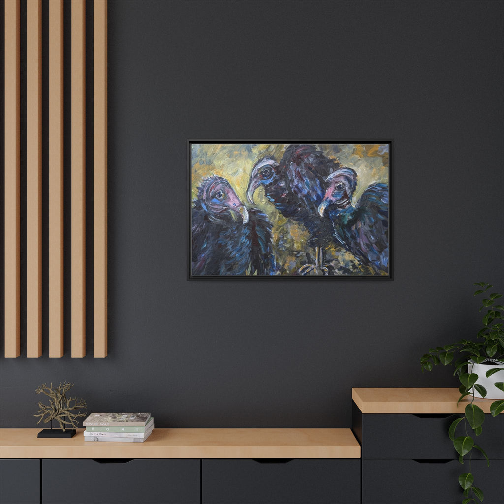 Three Vultures Painting Matte Canvas