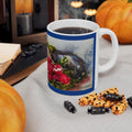 Purple Eggplant & Red Radishes Watercolor Mug | Ceramic Mug