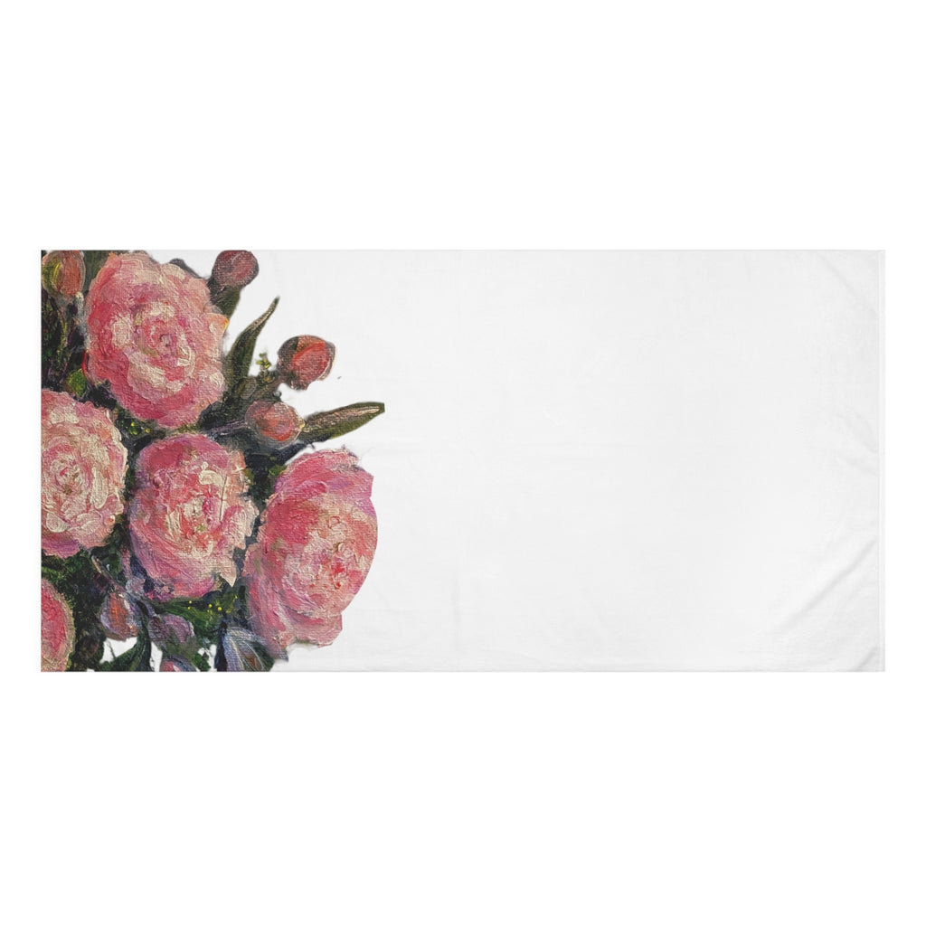 Pink Peony Bouquet CottenTowel | Floral Mink-Cotton Towel
