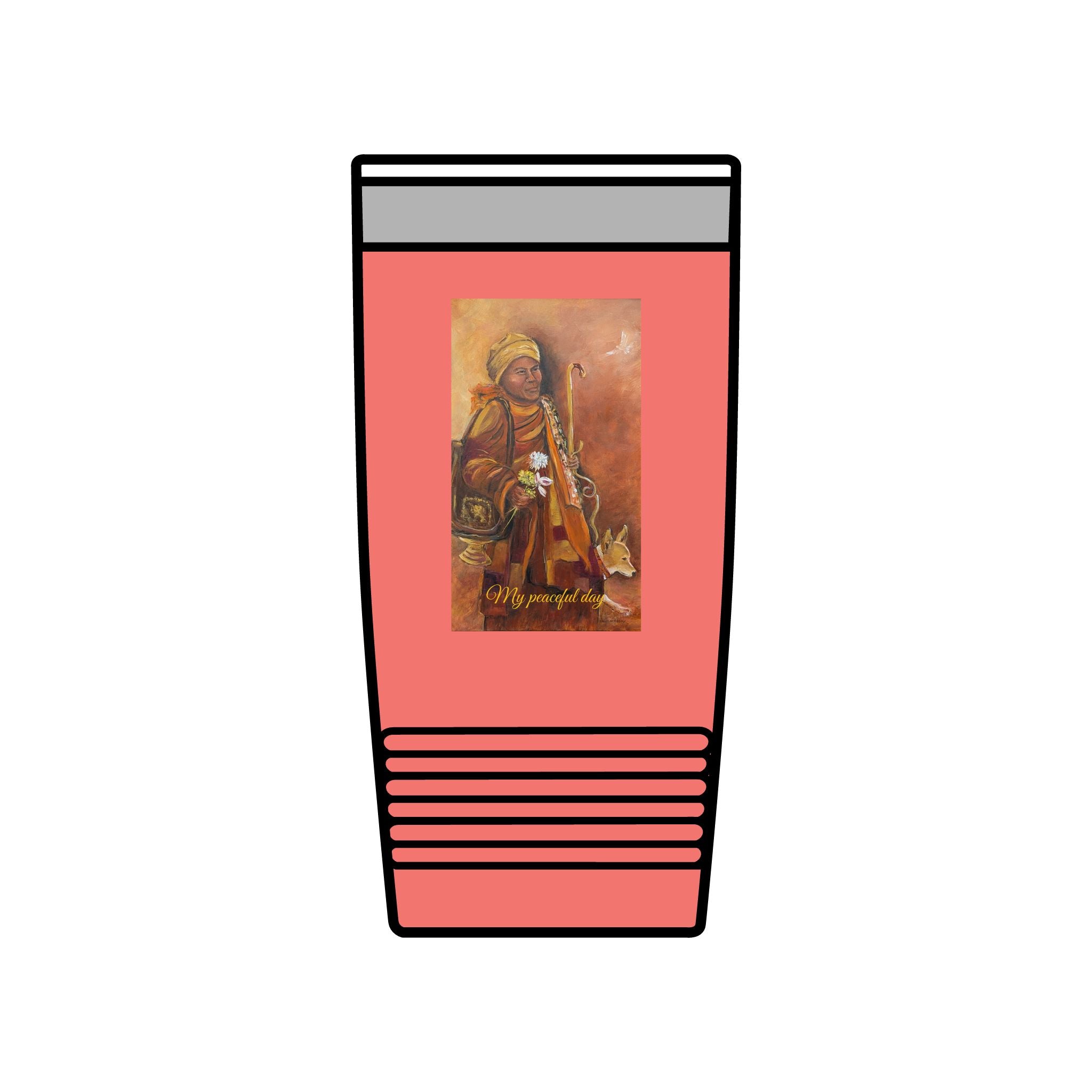 My peaceful day, 20oz Insulated Tumbler – Walk for Peace Design