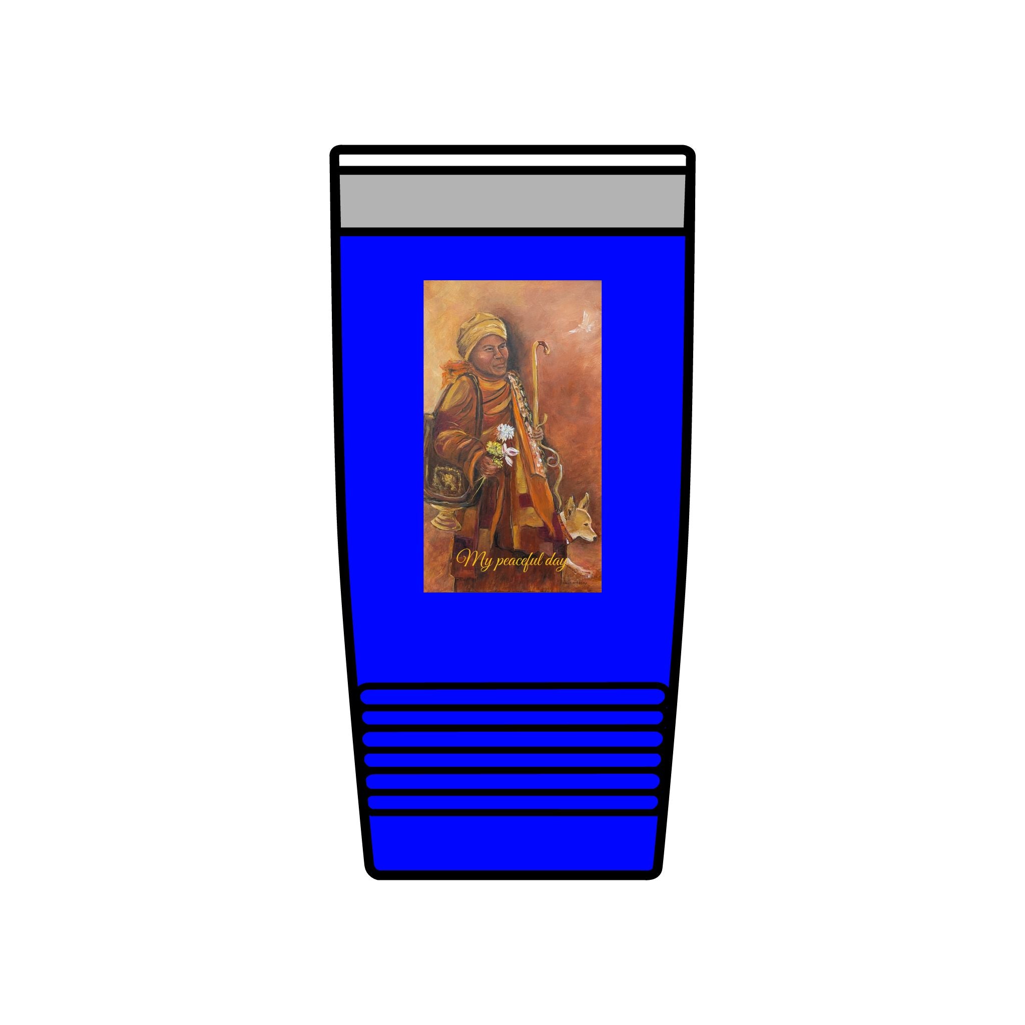 My peaceful day, 20oz Insulated Tumbler – Walk for Peace Design