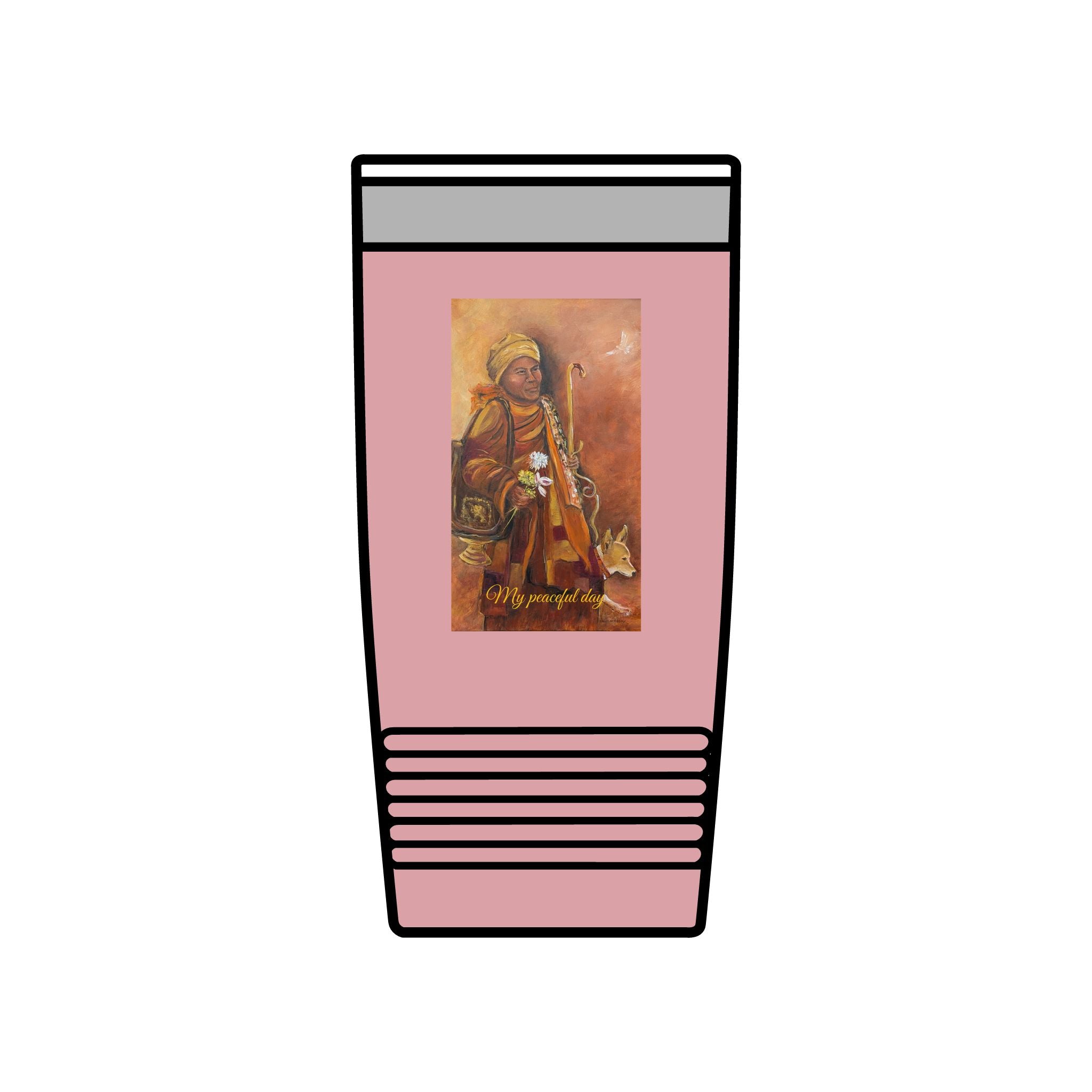 My peaceful day, 20oz Insulated Tumbler – Walk for Peace Design