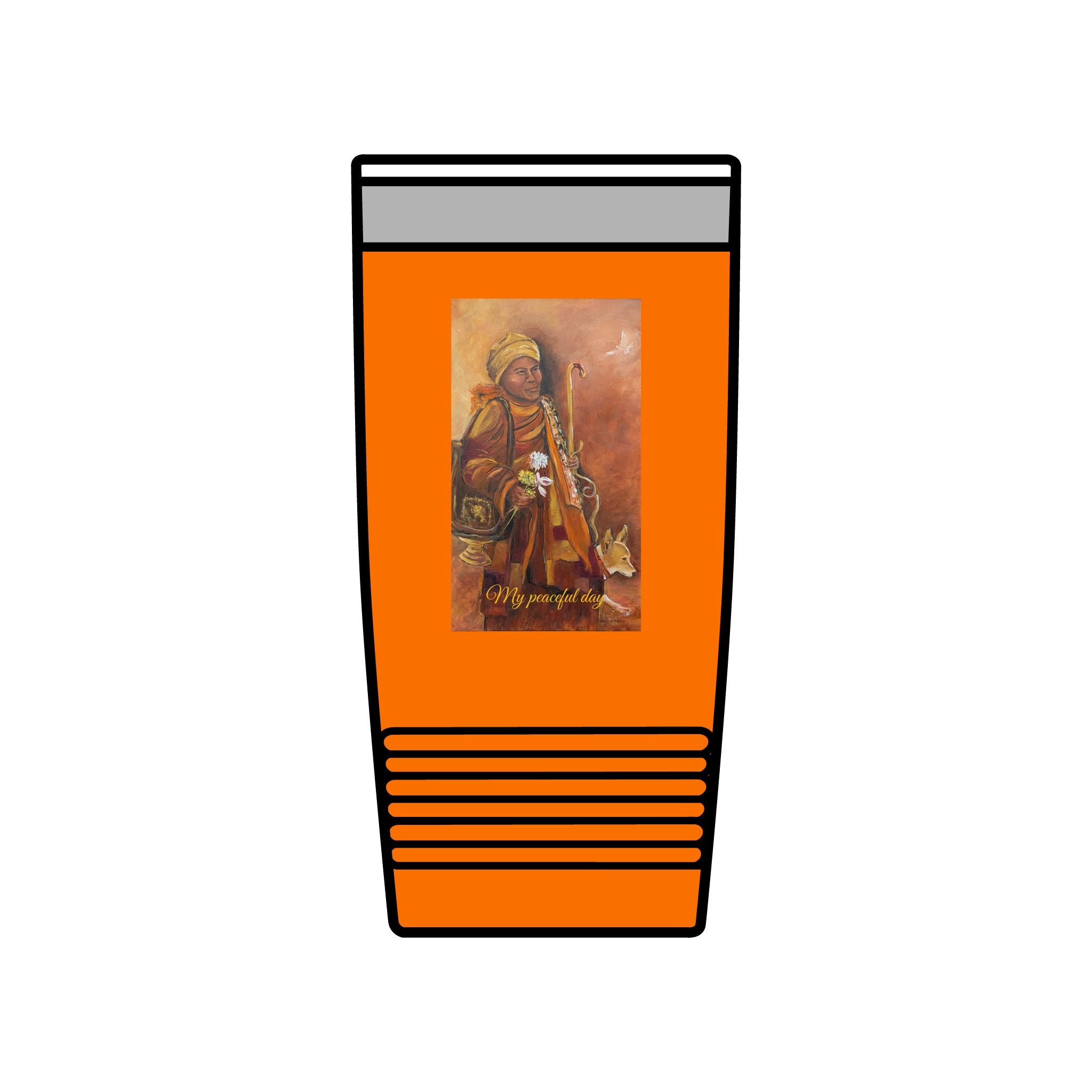 My peaceful day, 20oz Insulated Tumbler – Walk for Peace Design