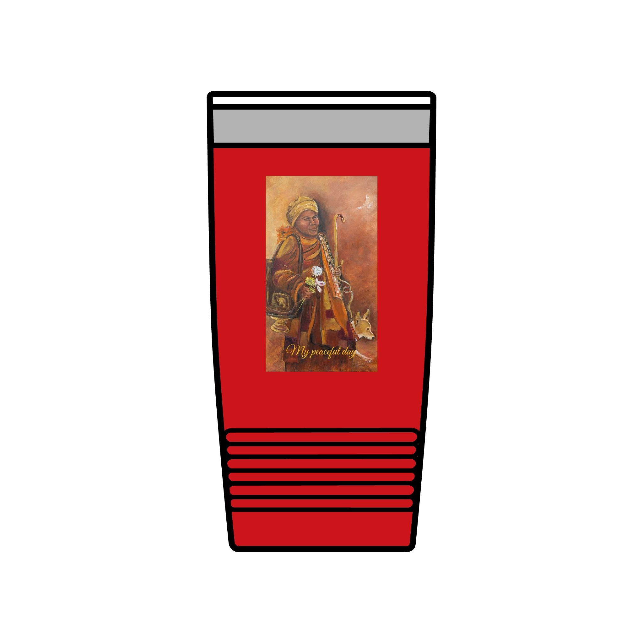 My peaceful day, 20oz Insulated Tumbler – Walk for Peace Design