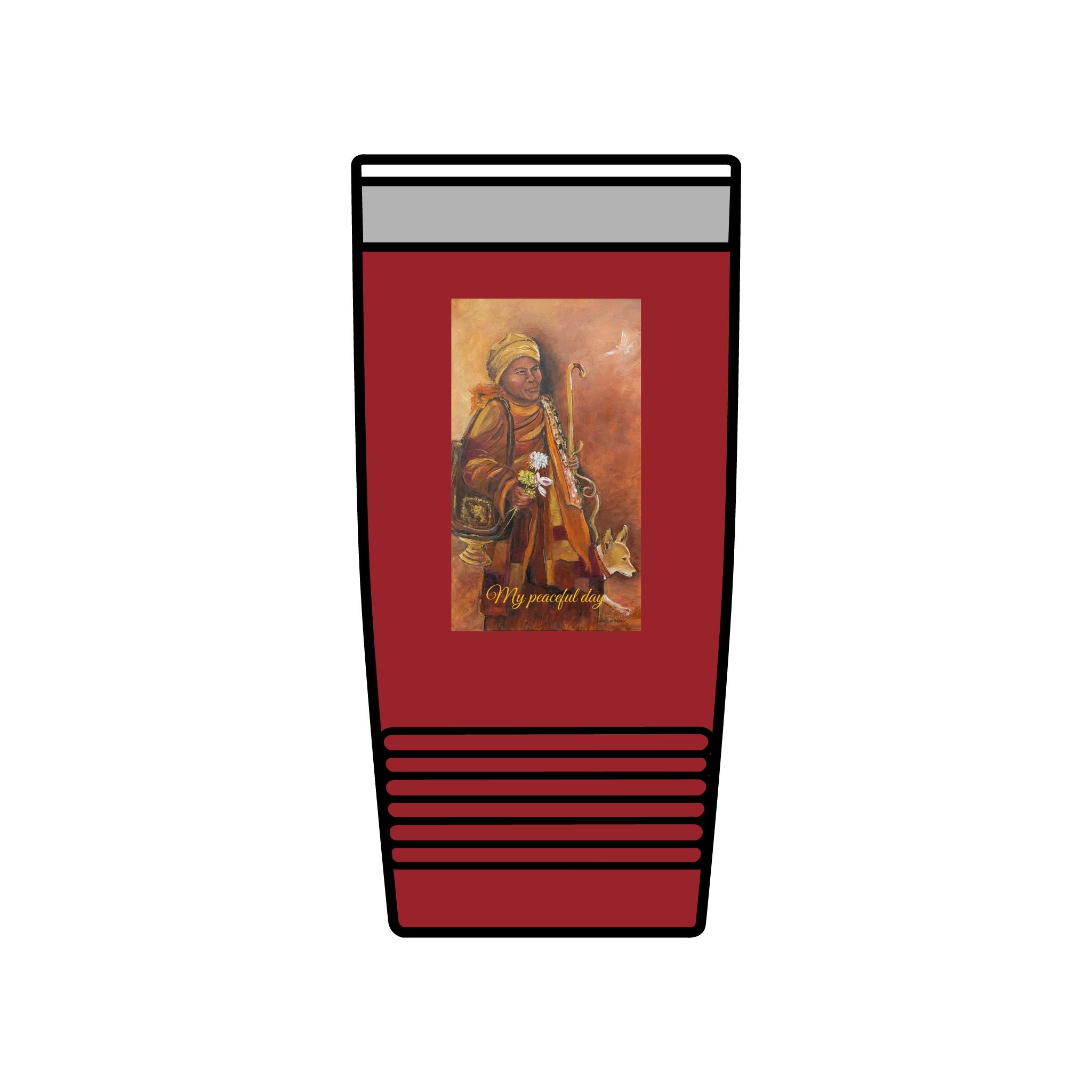 My peaceful day, 20oz Insulated Tumbler – Walk for Peace Design