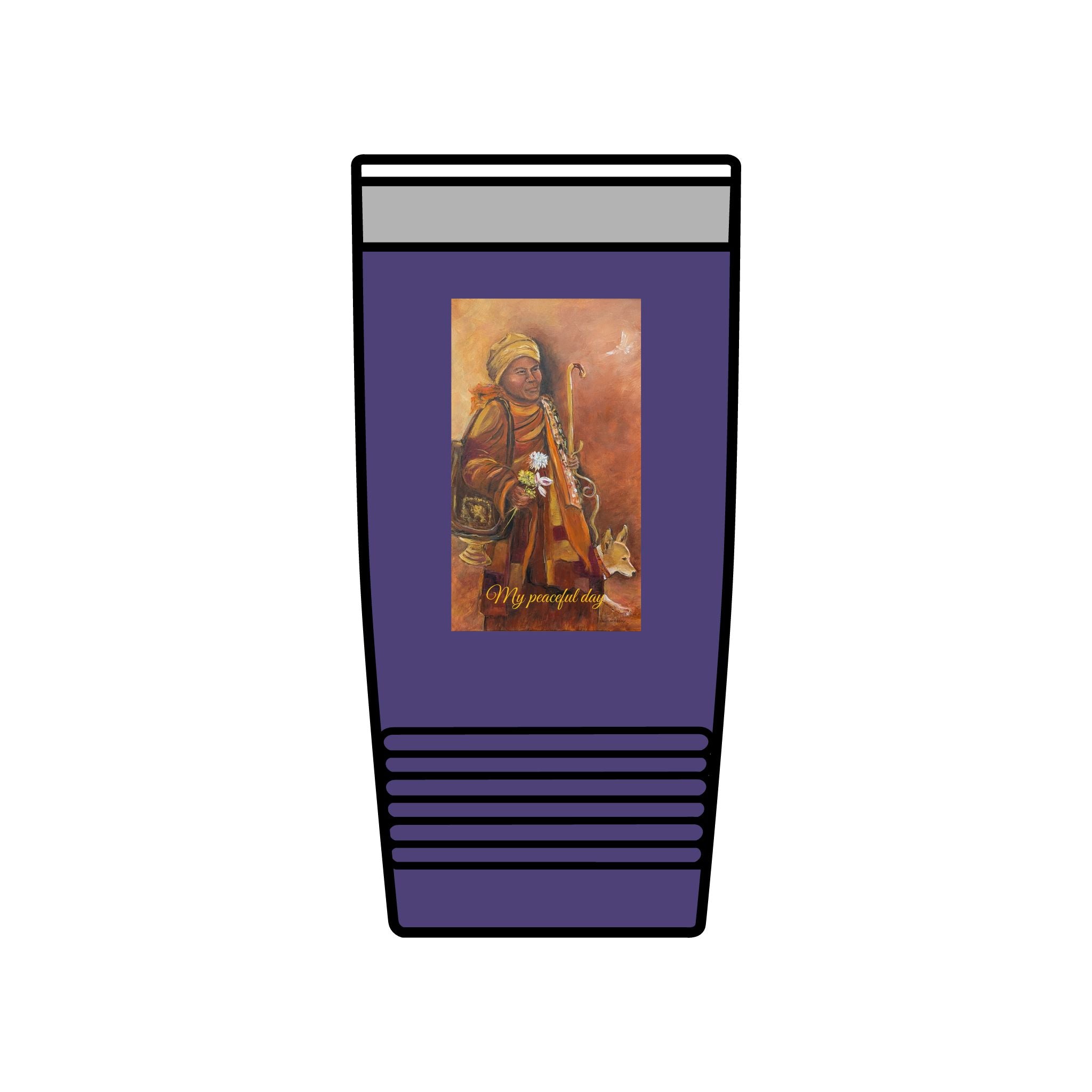 My peaceful day, 20oz Insulated Tumbler – Walk for Peace Design