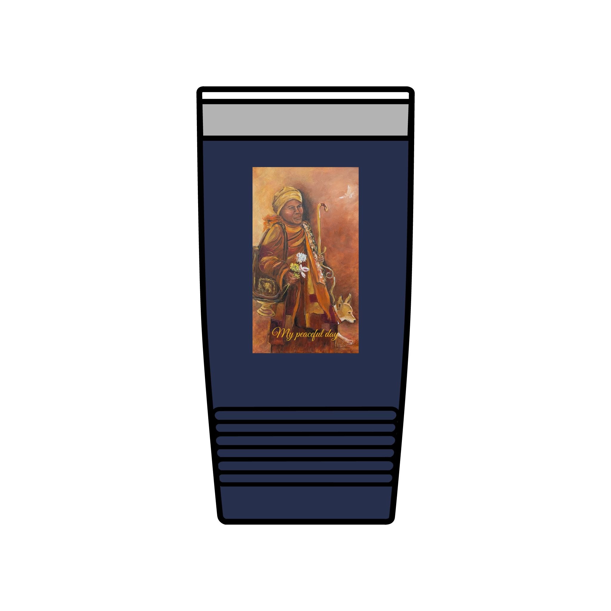 My peaceful day, 20oz Insulated Tumbler – Walk for Peace Design