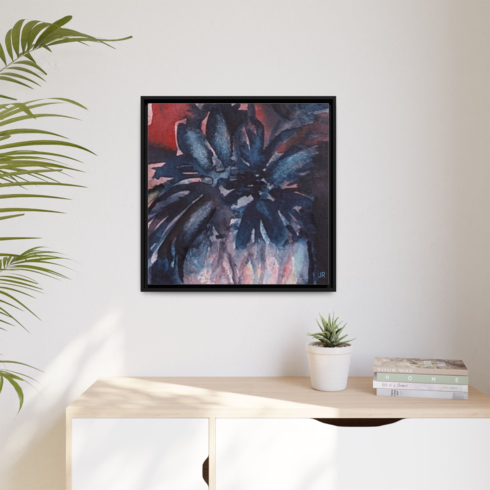 Copy of Lemon Grapes Pastel Painting Framed Matte Canvas
