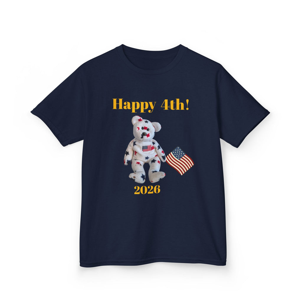 Beanie Bear July 4th Kids Heavy Cotton™XS/S/M/L/XL Tee