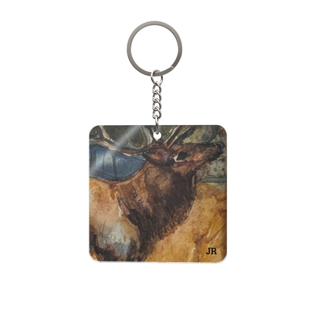 Elk Keychain – Art Keyring
