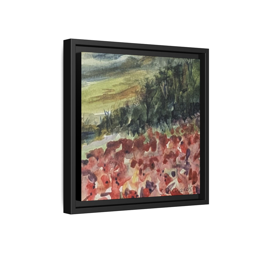 Framed Poppies landscape Matte Canvas,   Multi-color frames)