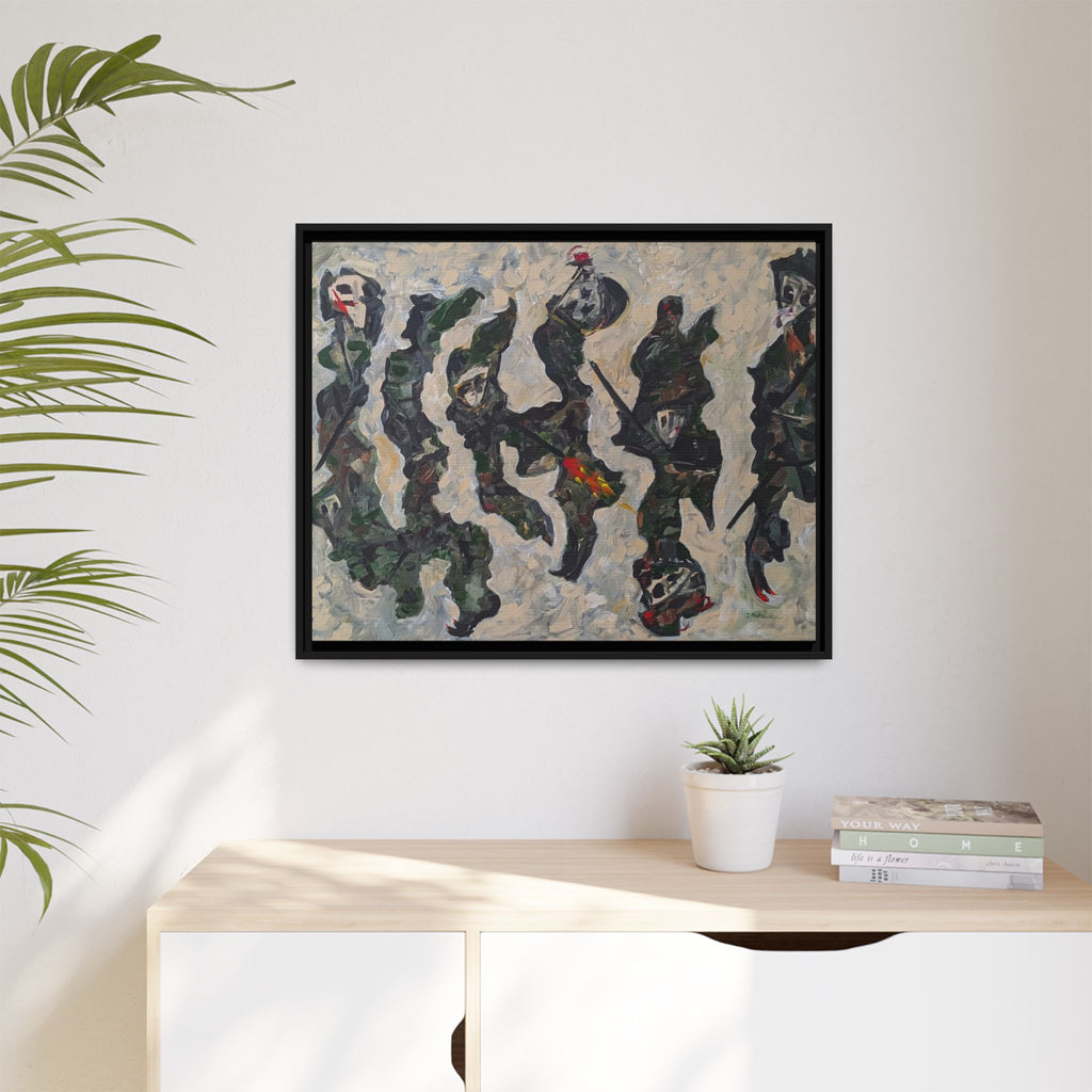 Copy of Framed  Autumn Leaves Matte Canvas Watercolor
