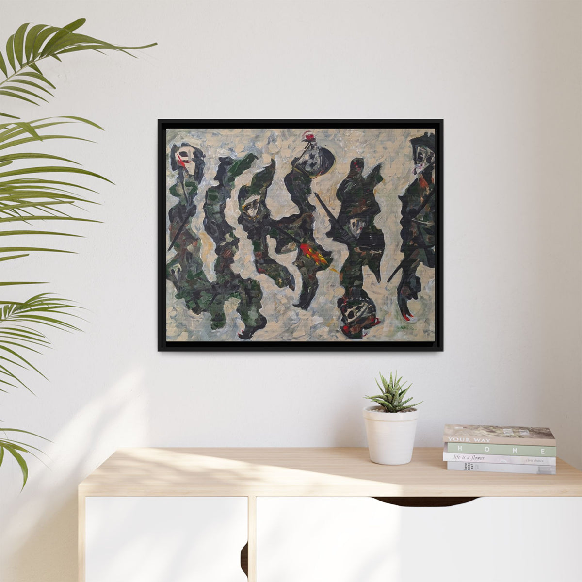 Copy of Framed  Autumn Leaves Matte Canvas Watercolor