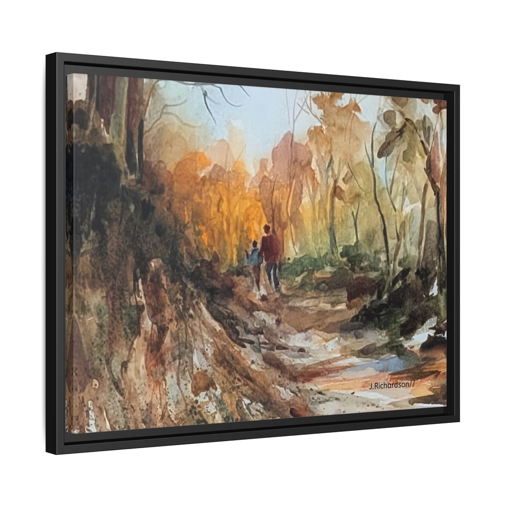 "Into the woods" by JR Framed Matte Canvas,   Multi-color frames)