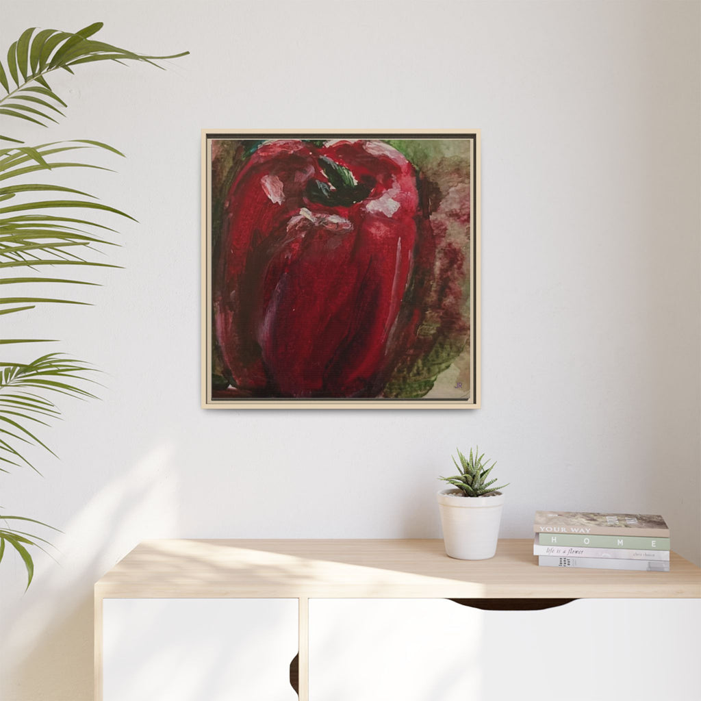 Red Bell Pepper Painting Matte Canvas