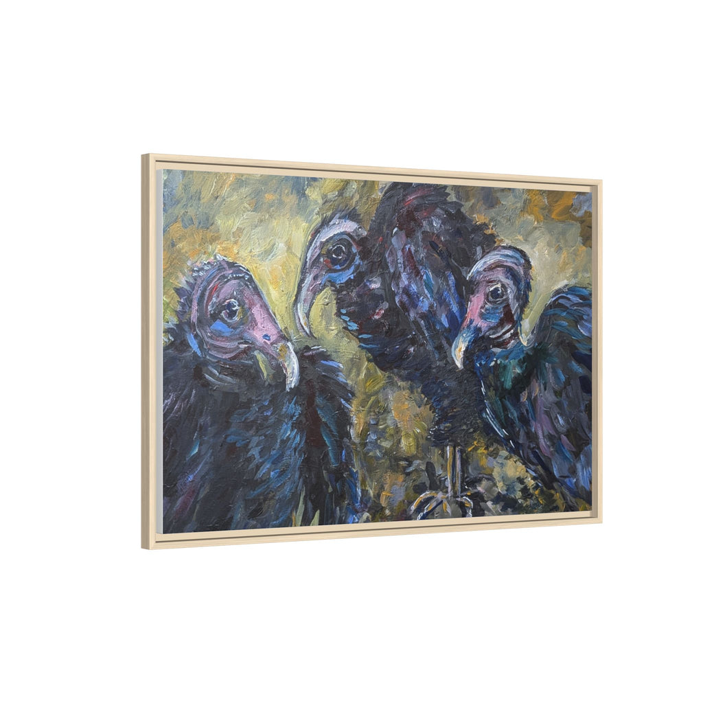 Three Vultures Painting Matte Canvas
