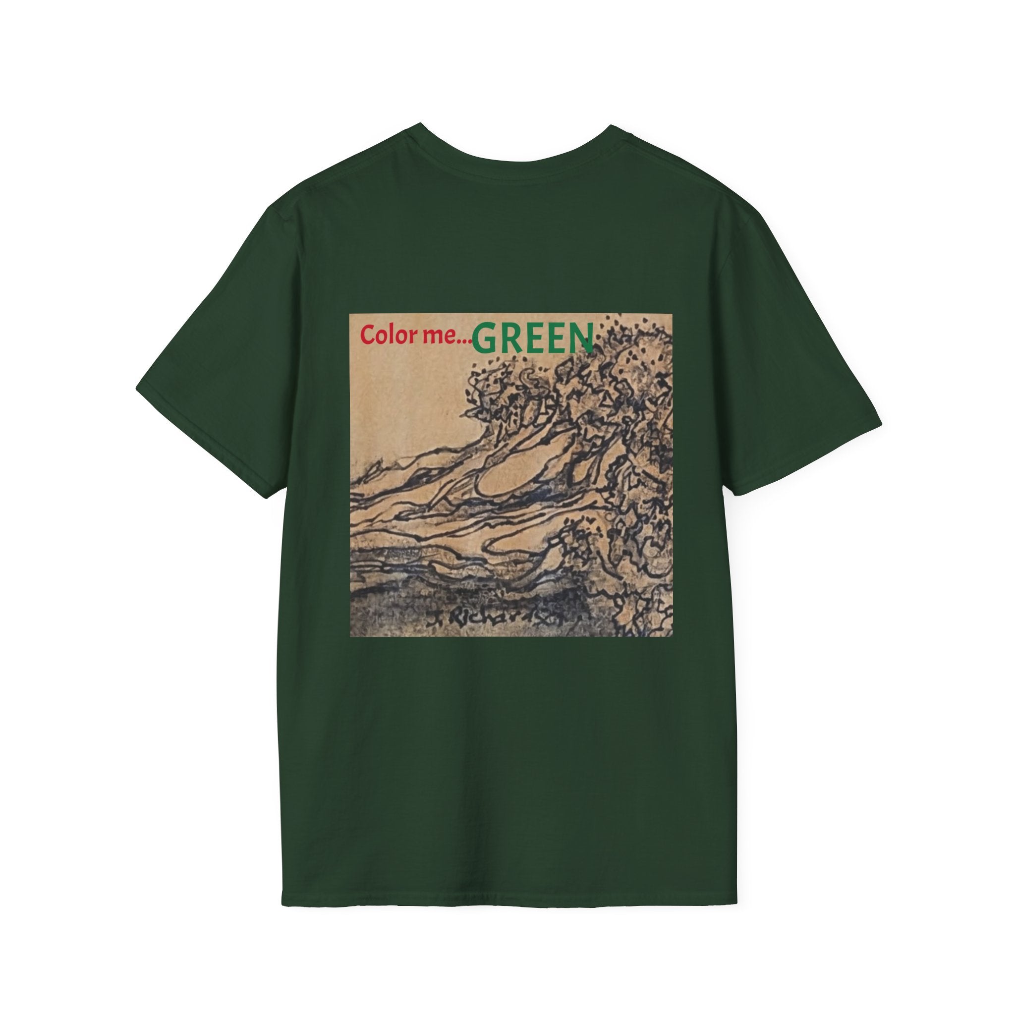 Broccoli drawing on back T-Shirt | Minimal Small Chest Logo