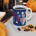 Patriotic Ceramic Mug — Patriotic Red, White & Blue Stars Coffee Cup
