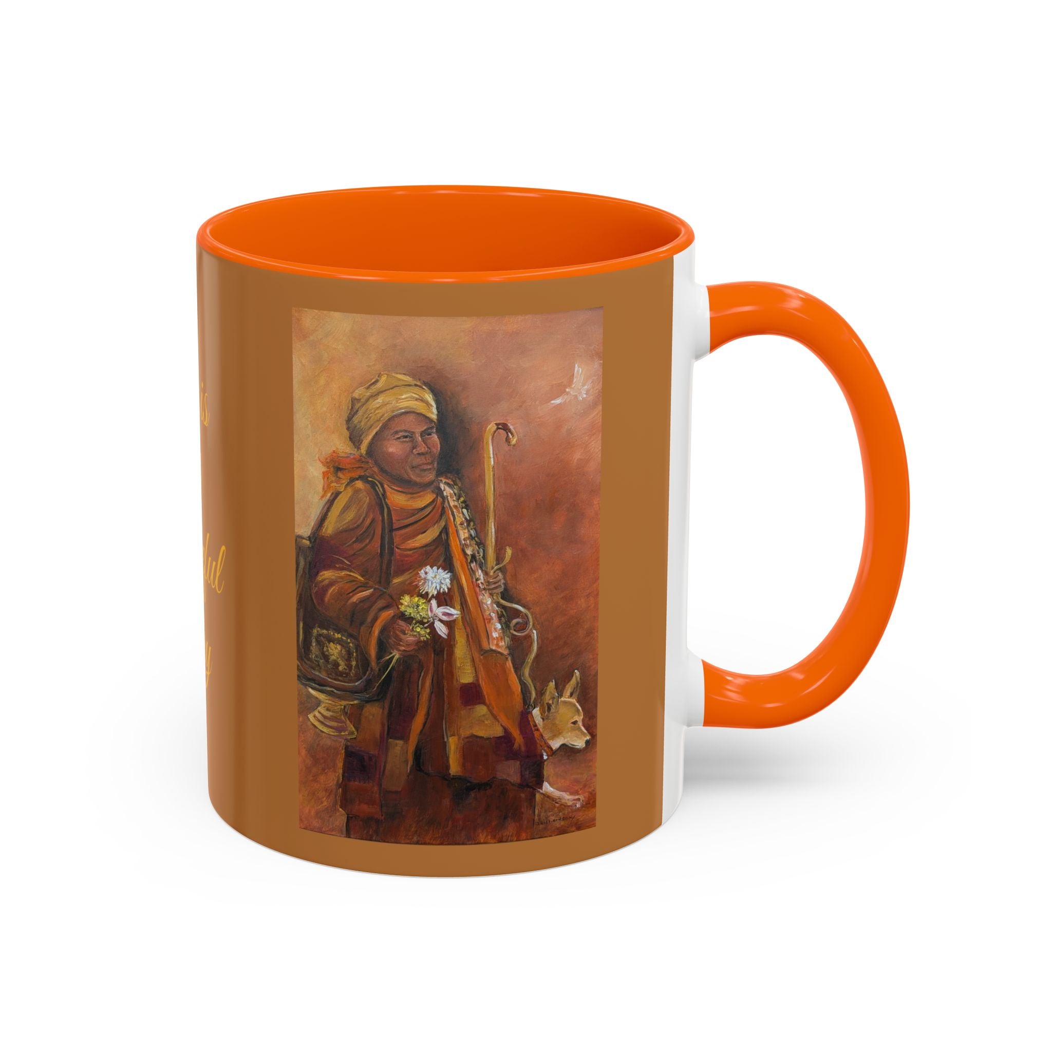 Peaceful Day Monk Accent Coffee Mug 8- Inspiration Art 11oz 15oz