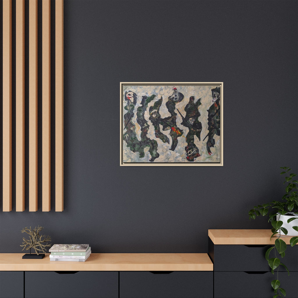 Copy of Framed  Autumn Leaves Matte Canvas Watercolor