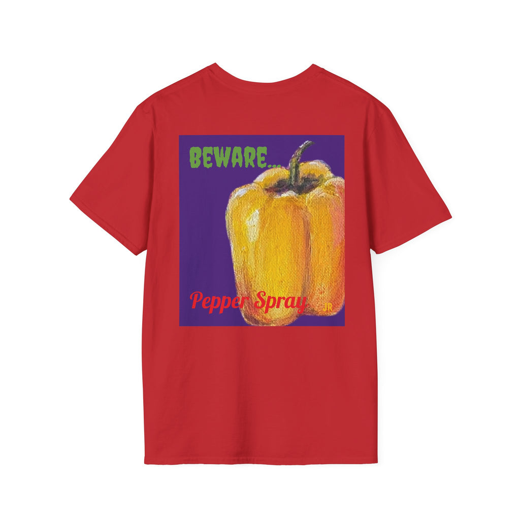 Yellow Pepper painting printed T-Shirt | Minimal Small Chest Logo