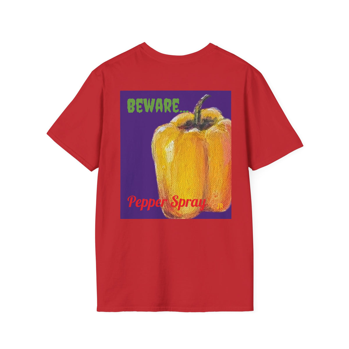 Yellow Pepper painting printed T-Shirt | Minimal Small Chest Logo