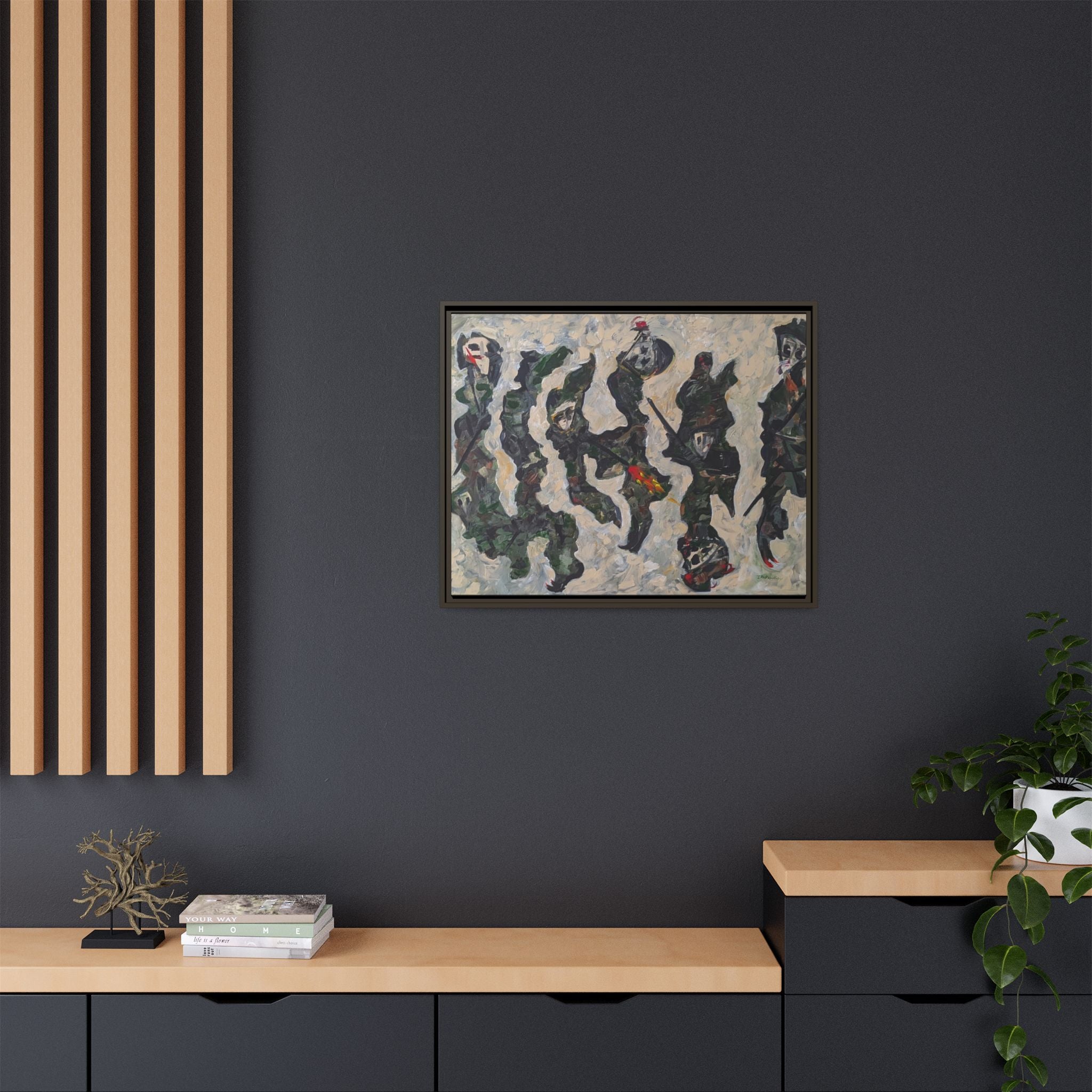 Copy of Framed  Autumn Leaves Matte Canvas Watercolor
